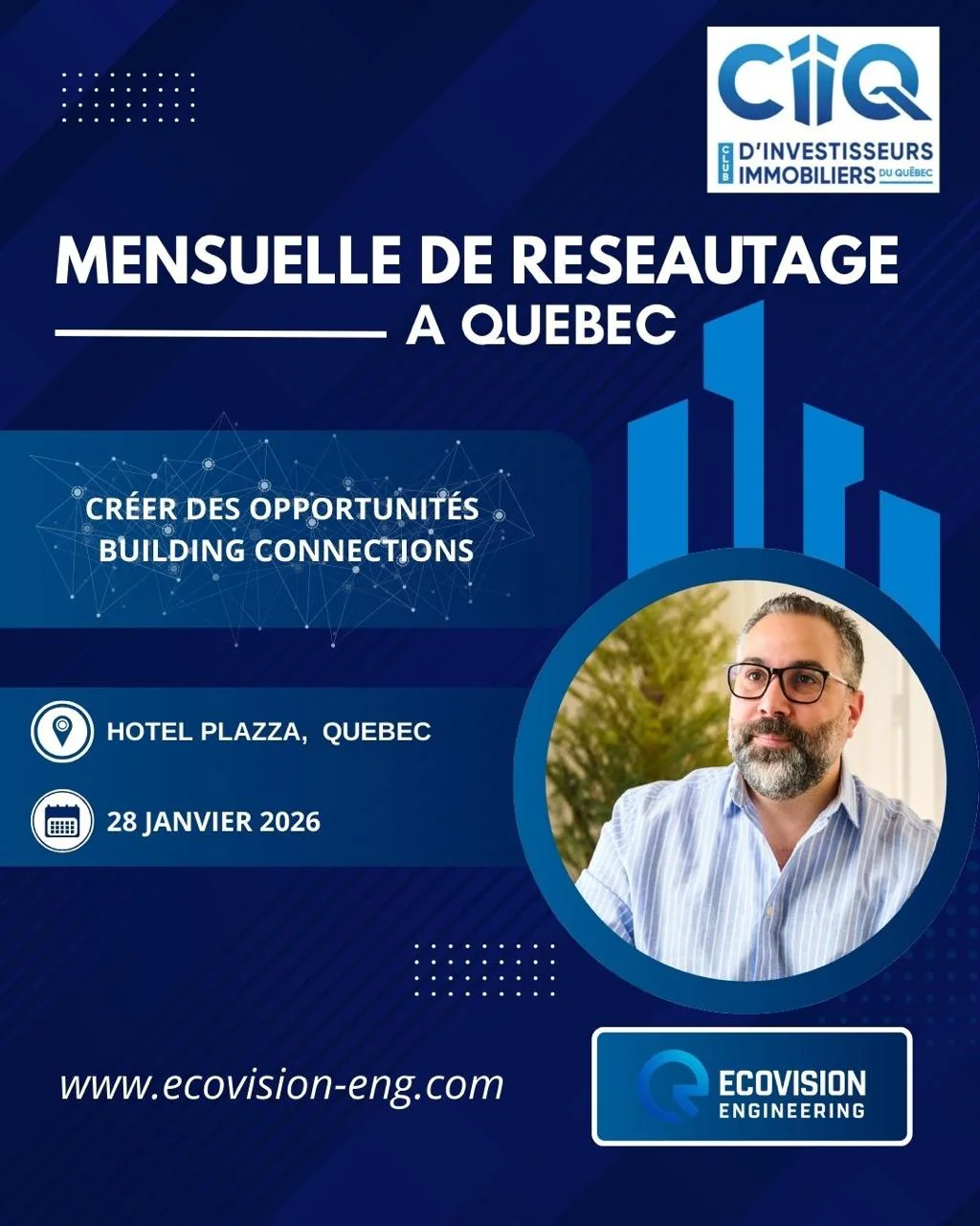Événement mensuel de réseautage immobilier du CIIQ à Québec