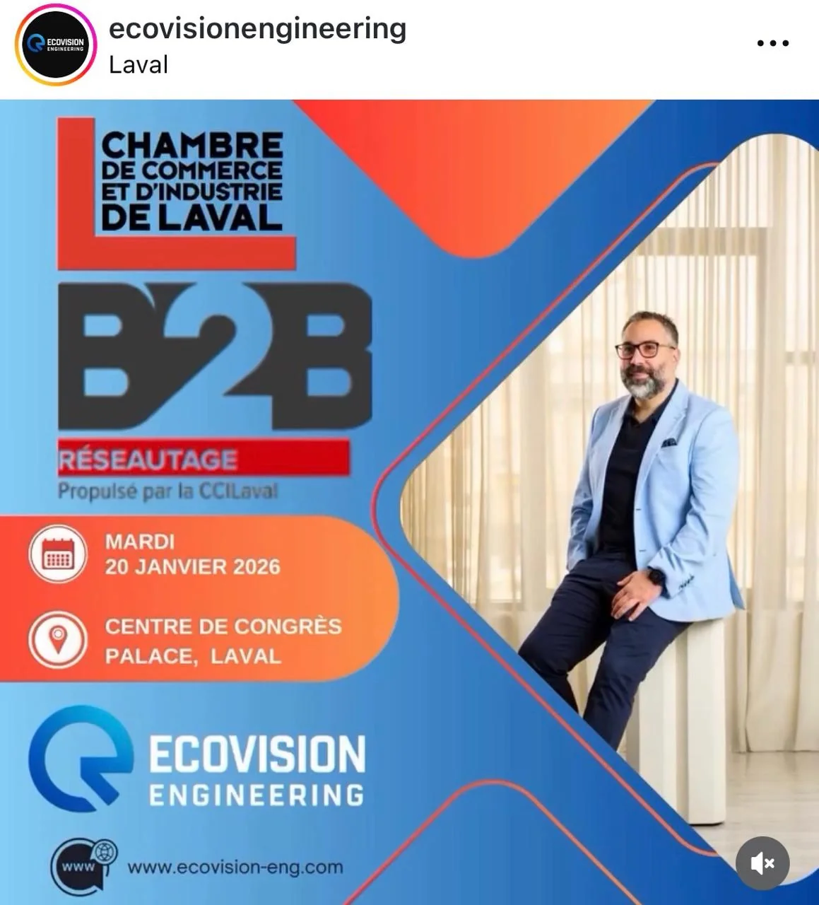 Ecovision Engineering à l'événement B2B 2026 de CCI Laval