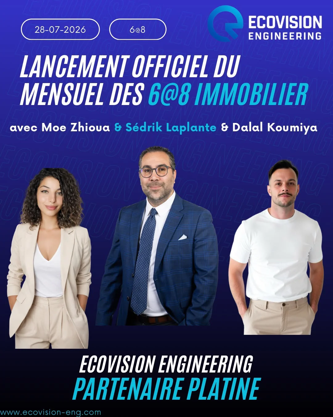 Lancement officiel : Réseautage 6@8 Immobilier Mensuel